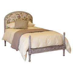 Upholstered Antique Bed with Painted Frame WS14