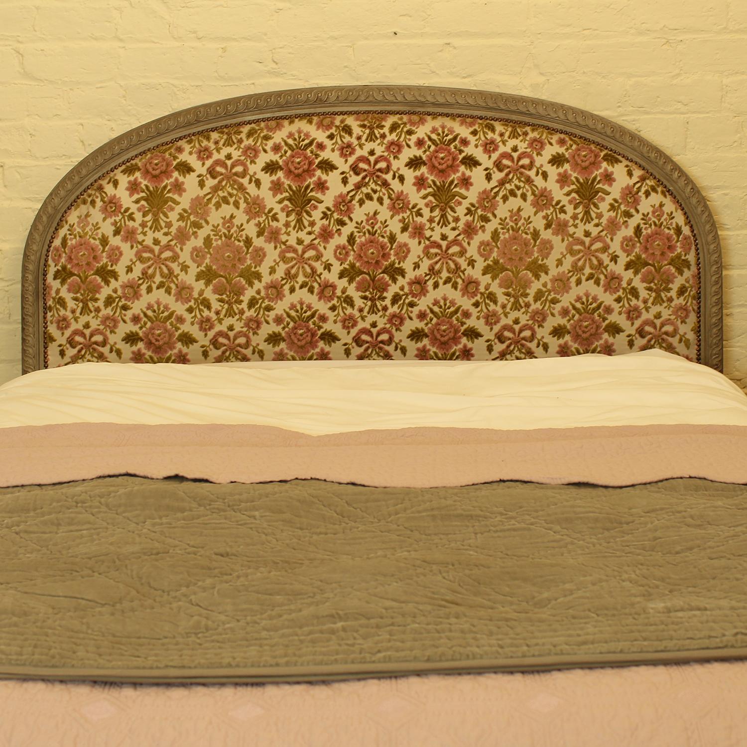 Beech Upholstered Arched Antique Bed WK161