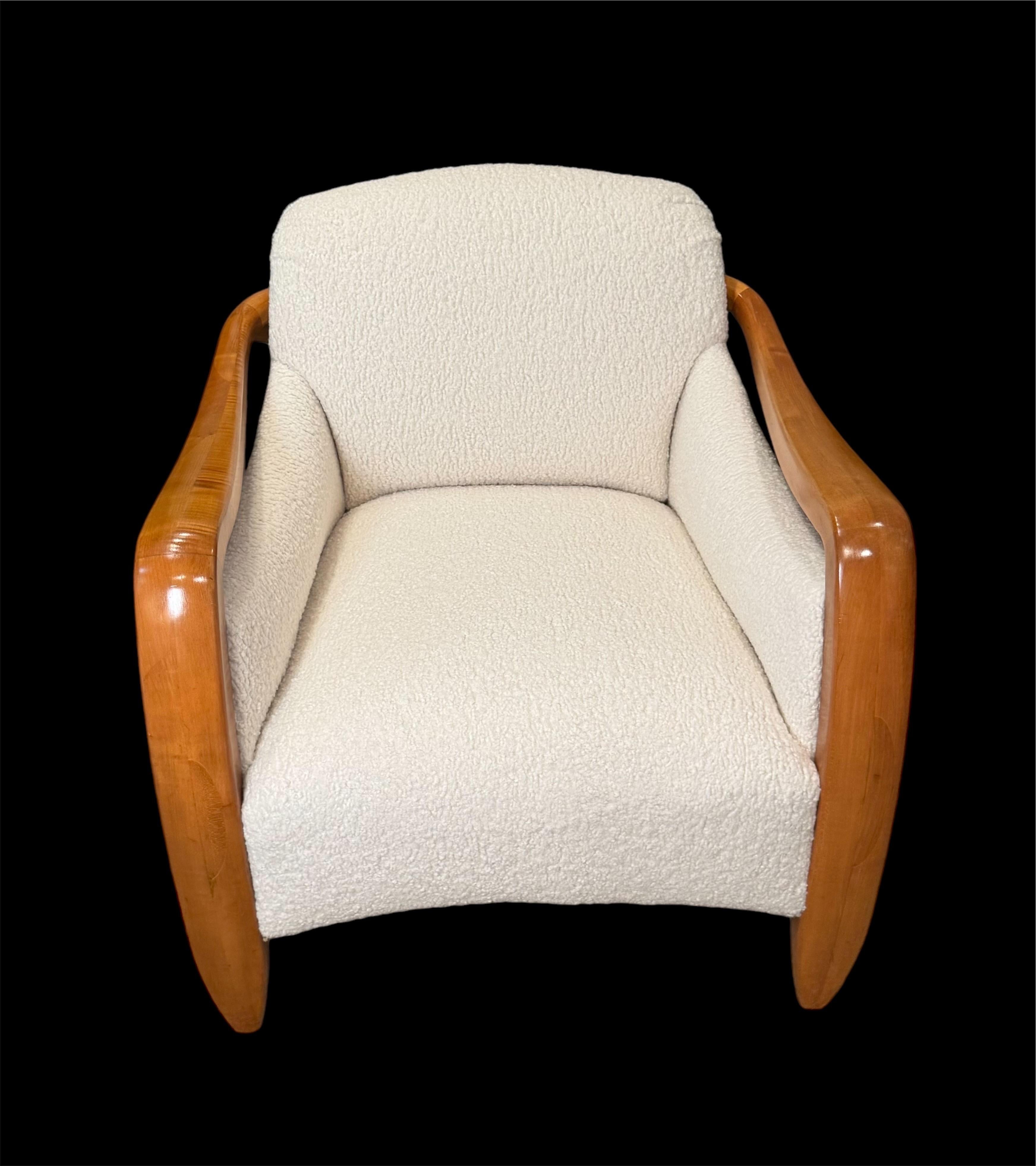 Américain Fauteuil rembourré Boucle en vente