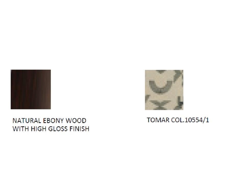 XXI secolo e contemporaneo Poltrona imbottita con struttura in Wood Wood Ebony e schienale avvolgente in vendita