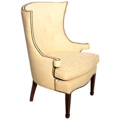 Upholstered Armchair with Scrolled Arms
