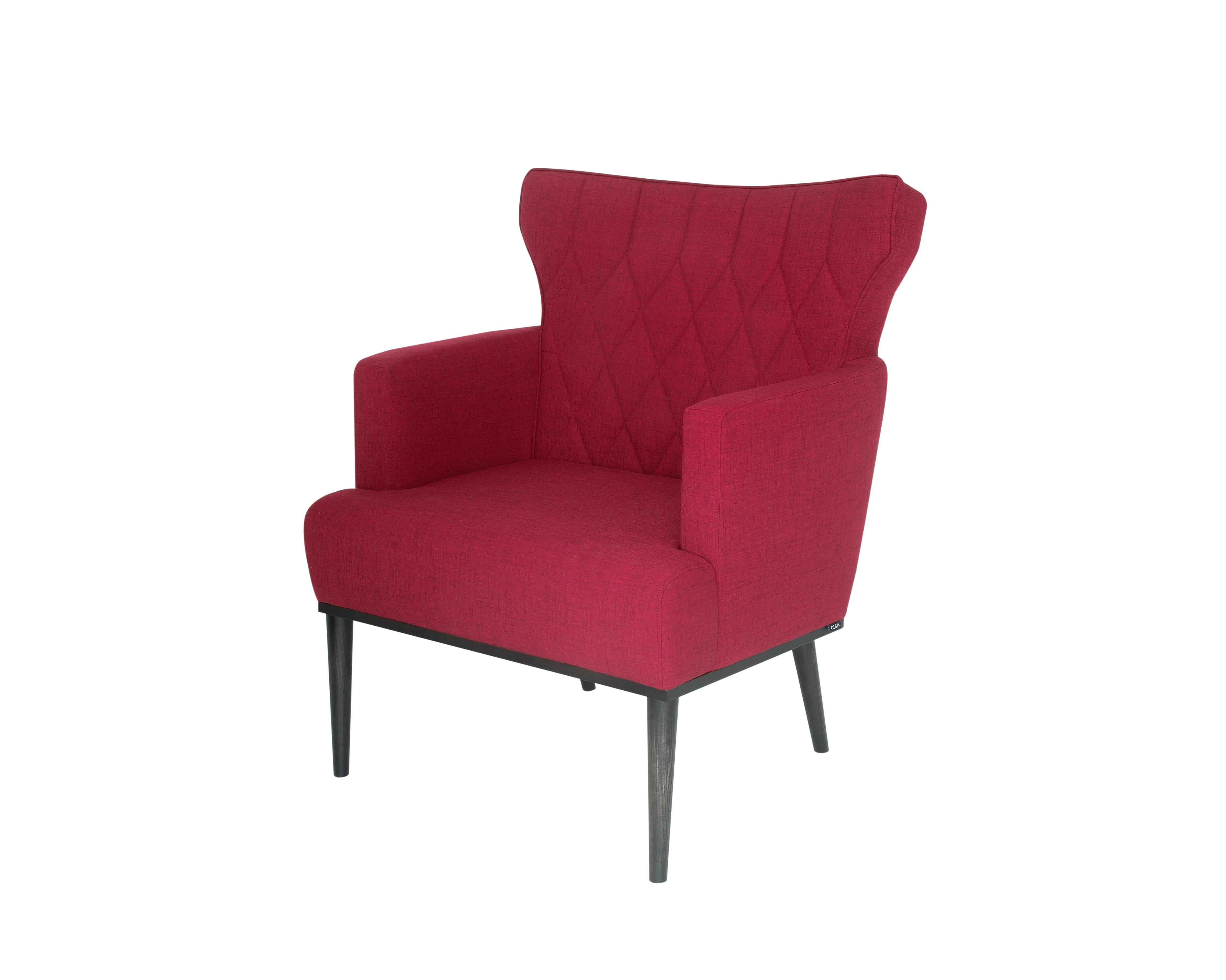 Portuguese Upholstered armchair with stitching detail backrest For Sale