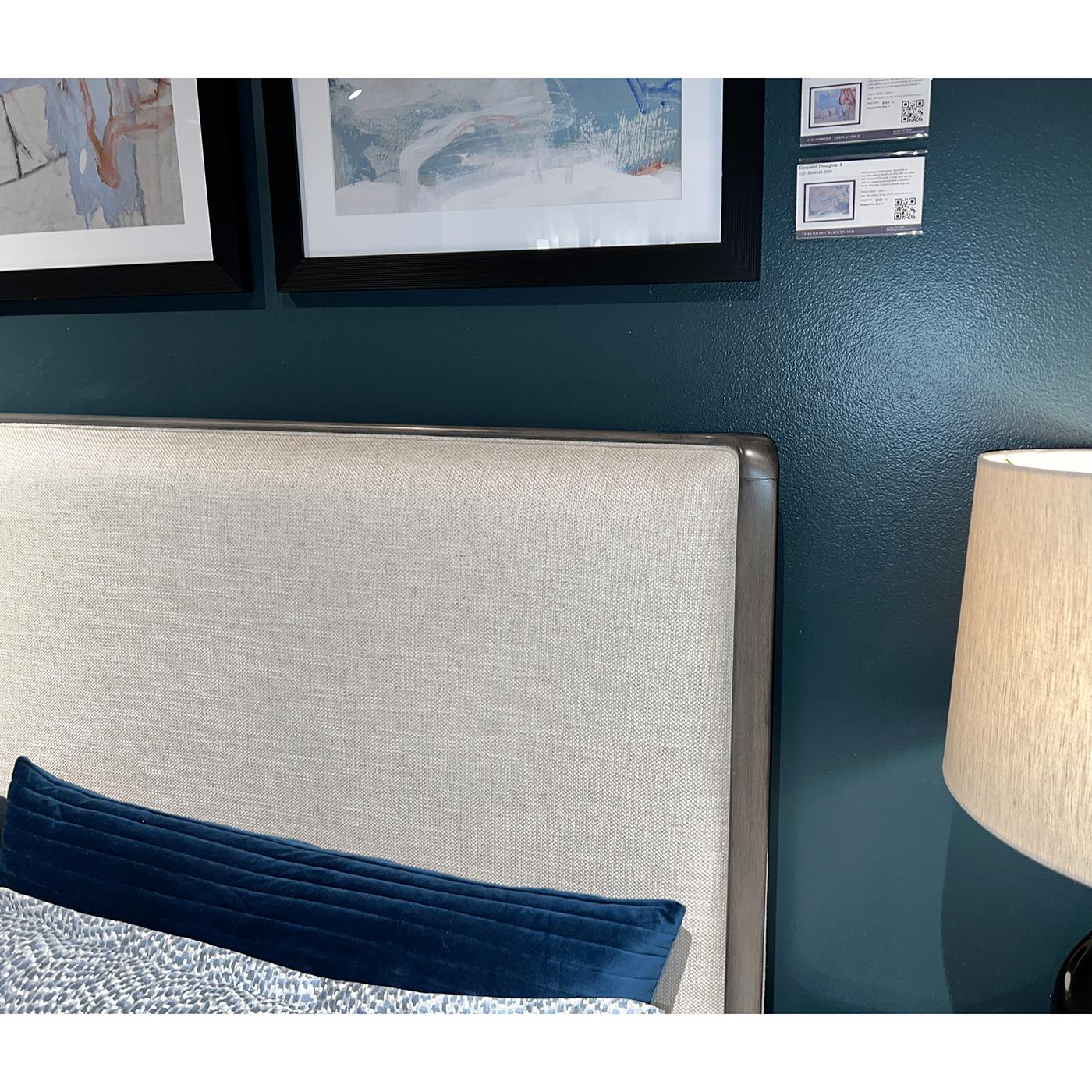 Tissu Lit Art Déco tapissé - US King en vente