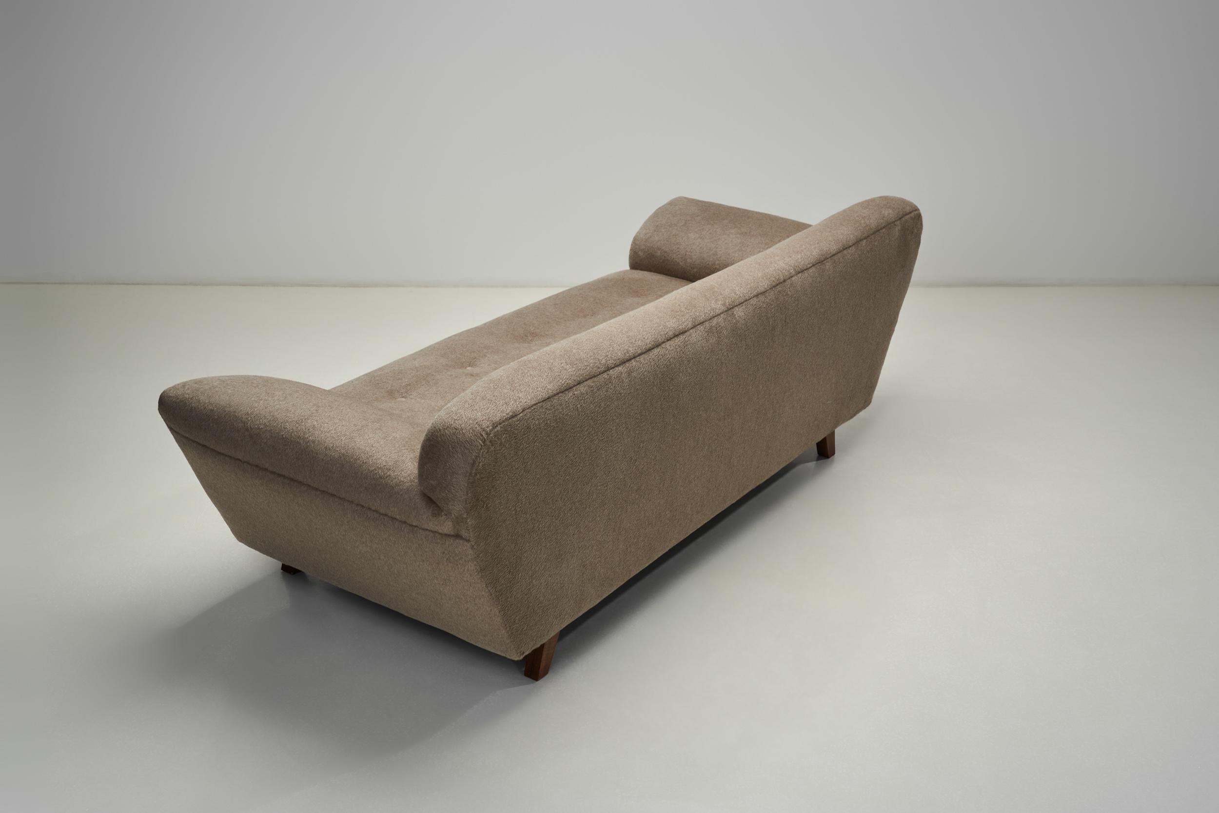 Upholstered Art Deco Three-Seater Sofa, The Netherlands ca 1920s For Sale 7