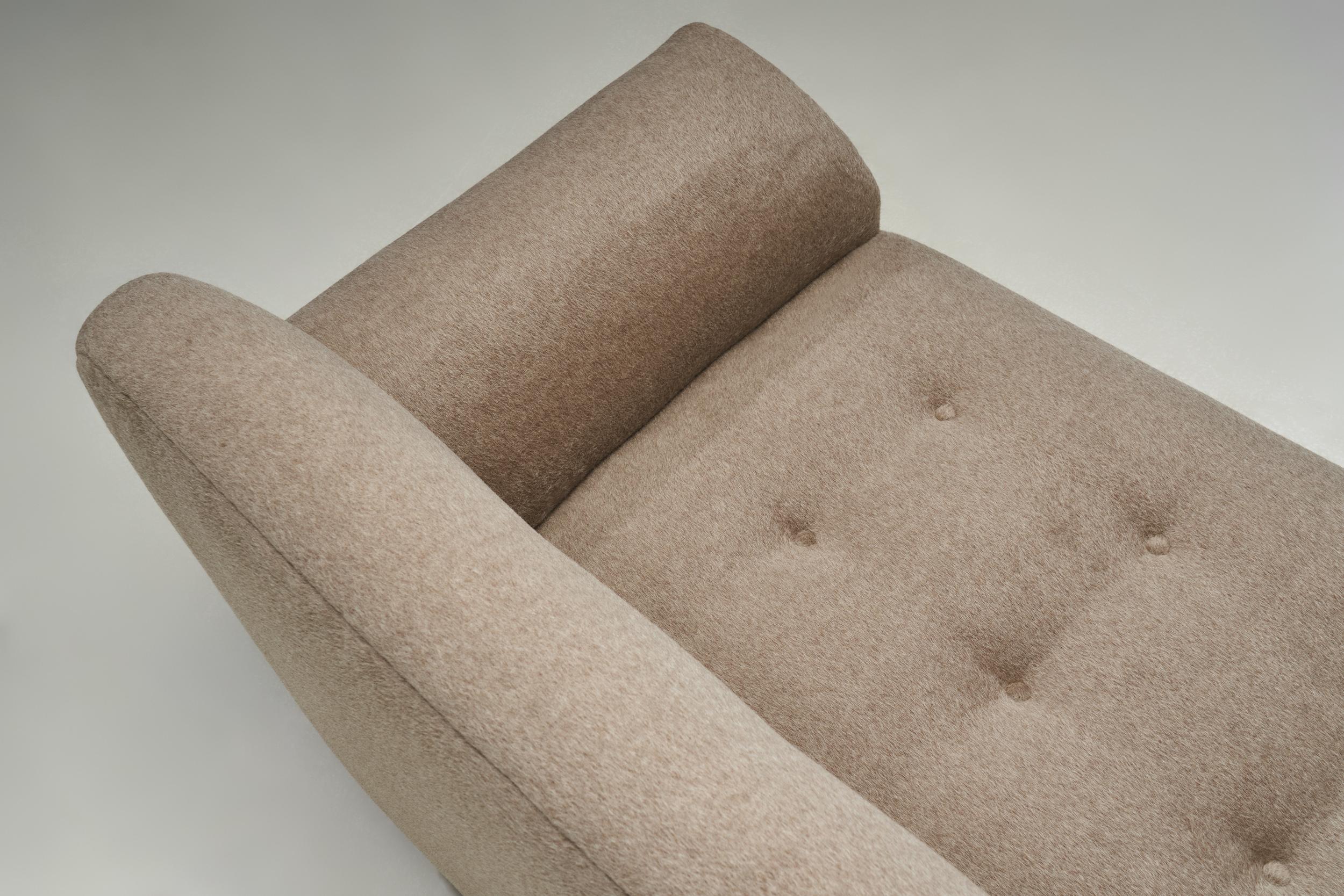 Upholstered Art Deco Three-Seater Sofa, The Netherlands ca 1920s For Sale 2