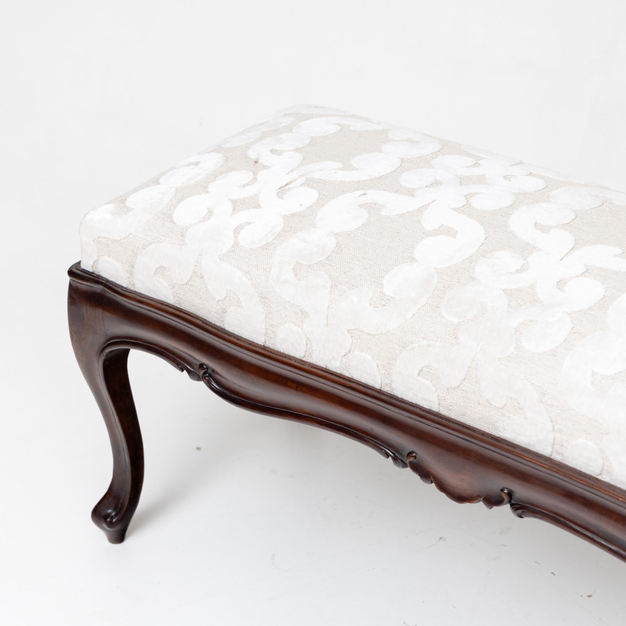 Upholstered Baroque-style Bench, 19th Century In Good Condition In Greding, DE
