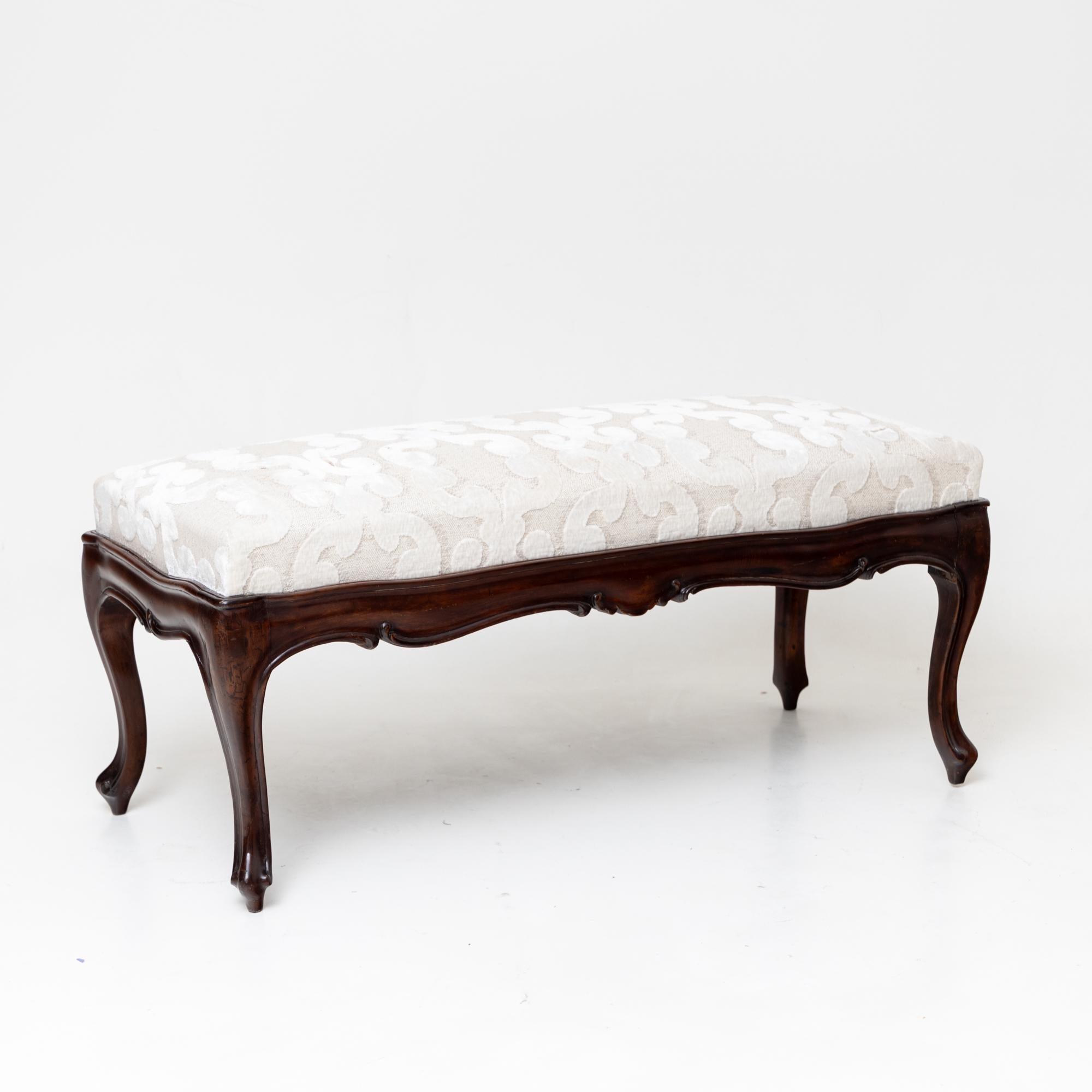 Upholstered Baroque-style Bench, 19th Century 1