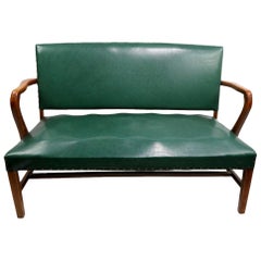 Upholstered Bench Attributed to Gunlocke