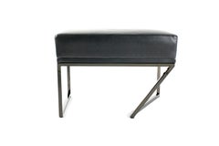 Upholstered Bench Black Nickel Plated