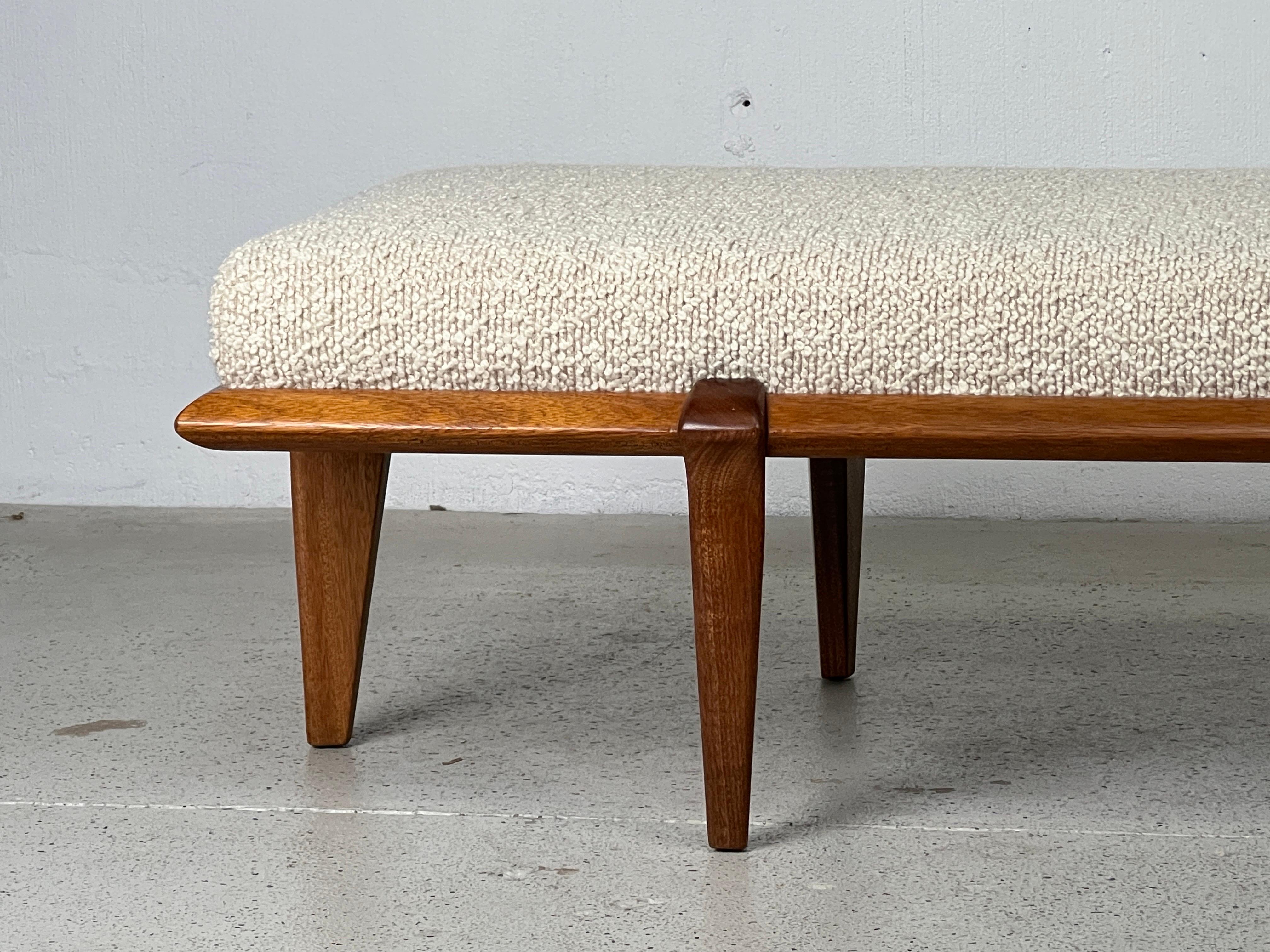 Upholstered Bench by John Keal for Brown Saltman In Good Condition In Dallas, TX