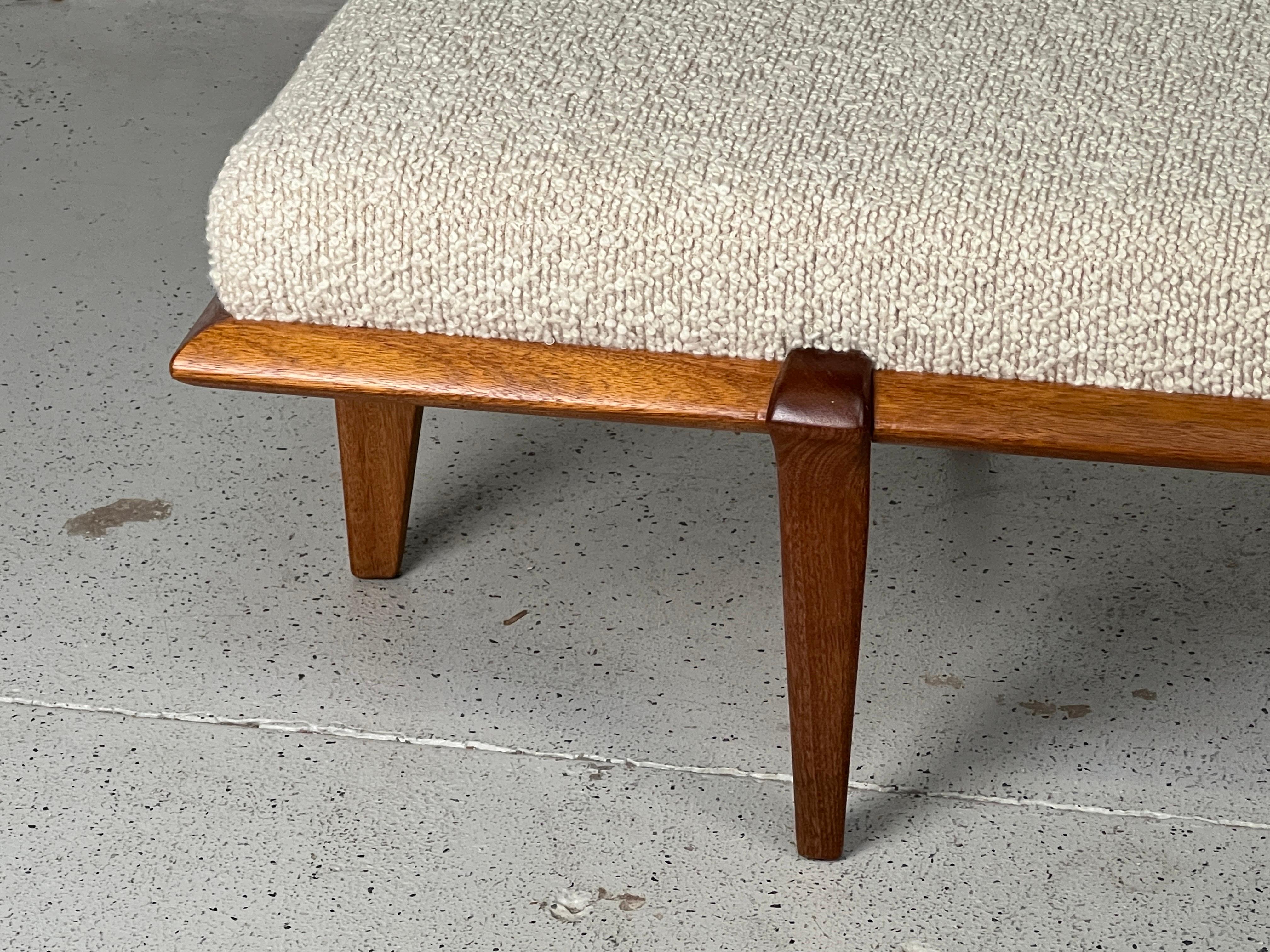 Mid-20th Century Upholstered Bench by John Keal for Brown Saltman
