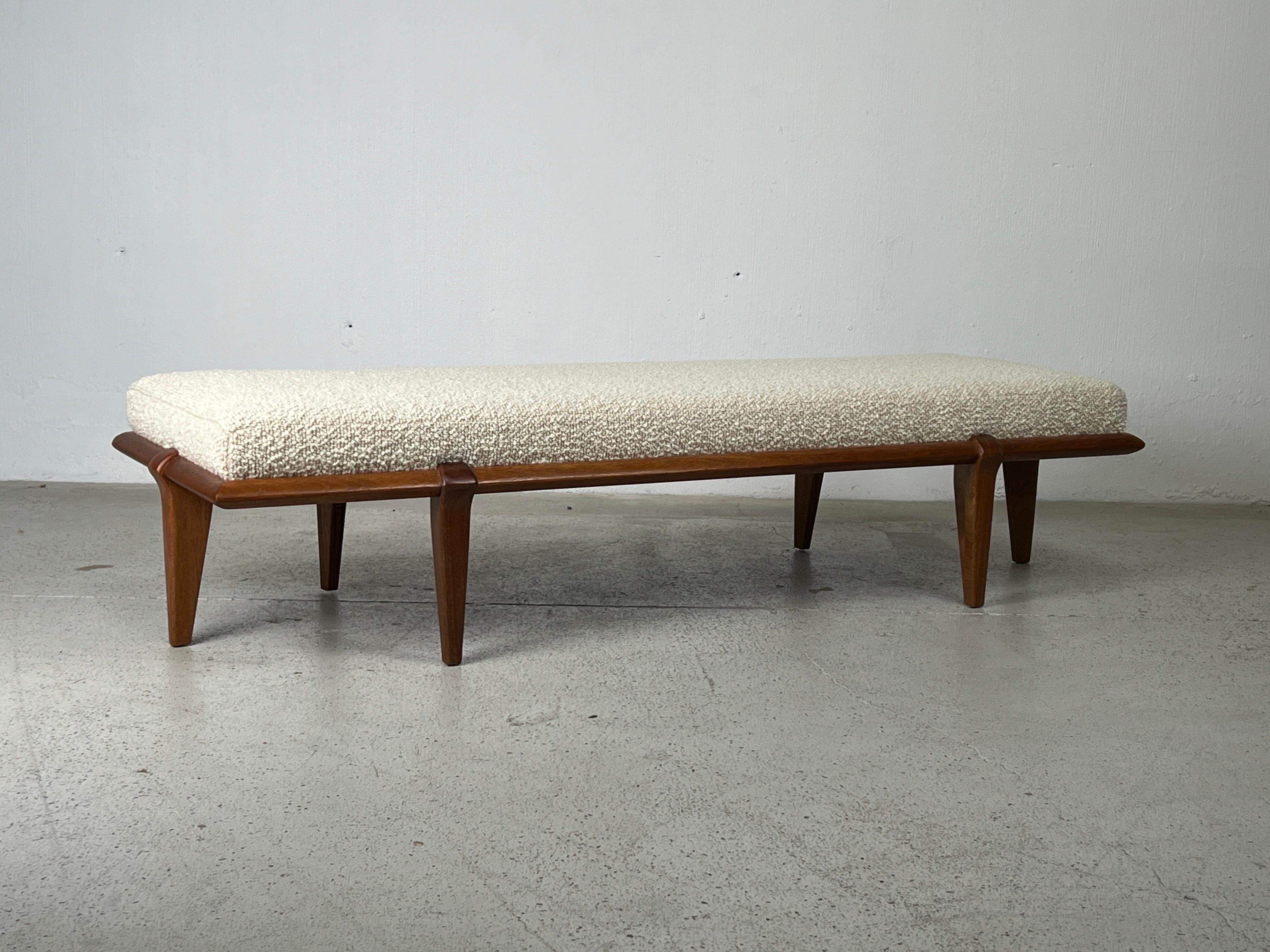 Upholstered Bench by John Keal for Brown Saltman 4