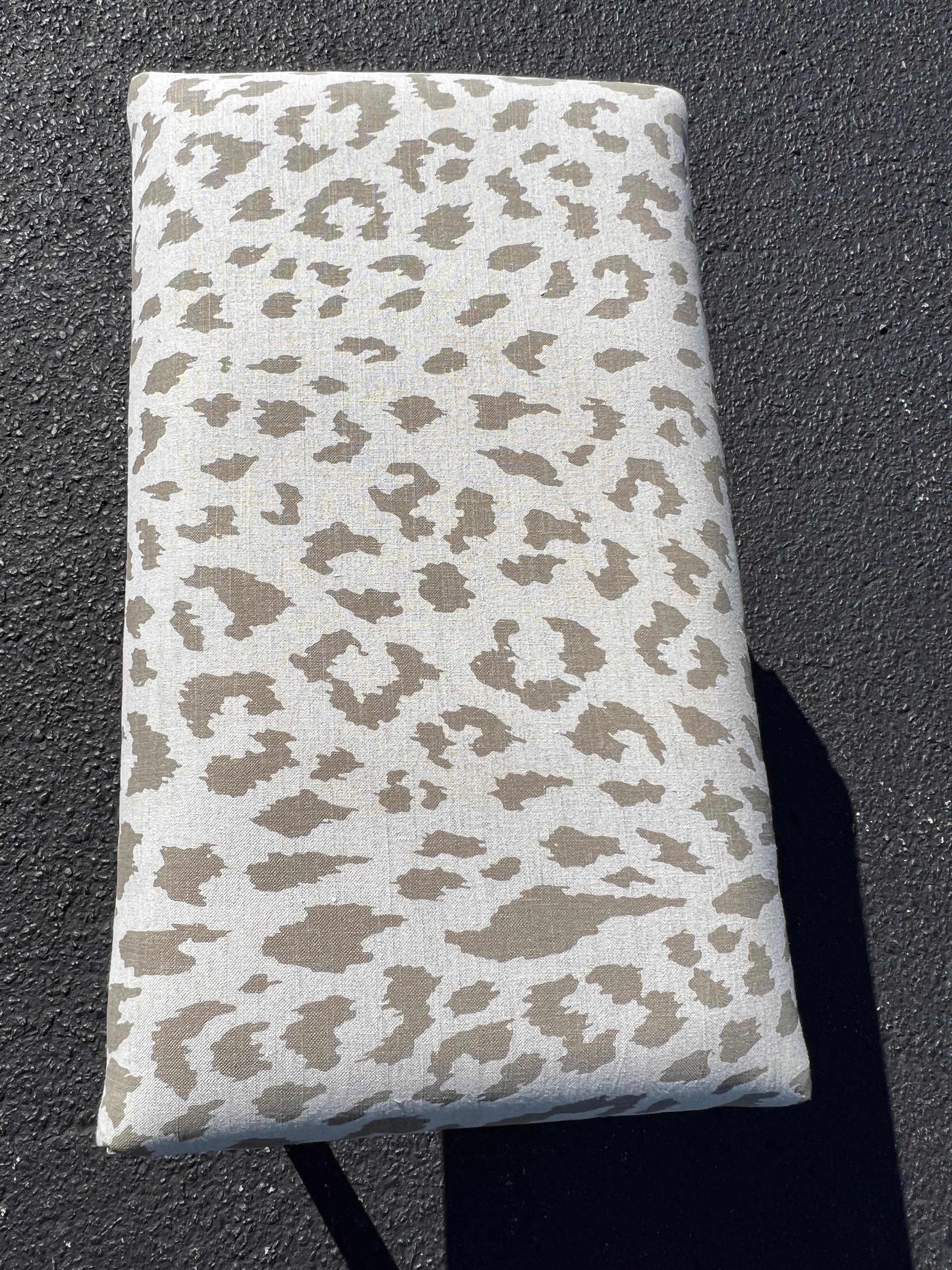 Upholstered Bench with Animal Print For Sale 6