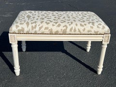 Upholstered Bench with Animal Print