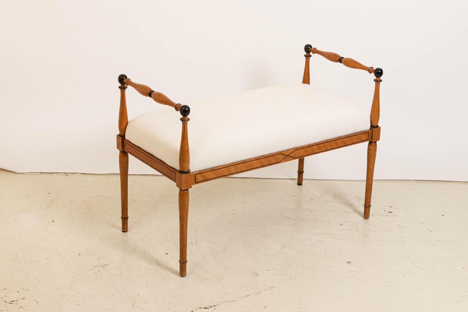 Upholstery Upholstered Biedermeier Style Bench