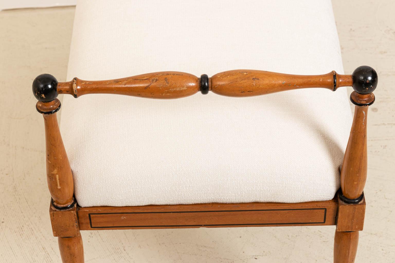 Upholstered Biedermeier Style Bench 1