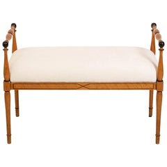 Upholstered Biedermeier Style Bench