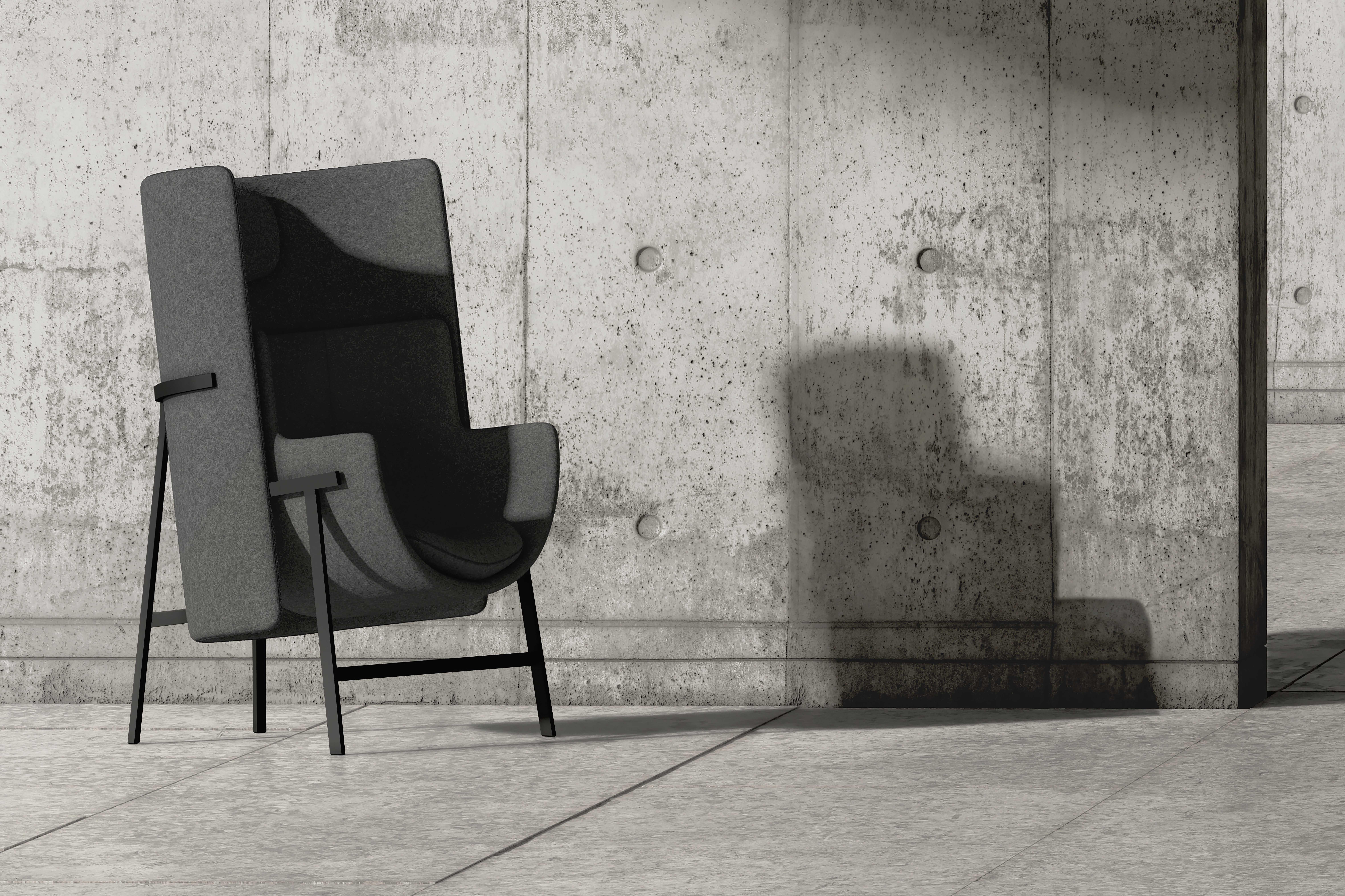 Kite's multilayered form combines a shield-like statement backrest and deeply proportioned curved seat in this Stellar Works' highback version. Even at that, Nendo designer-architect Oki Sato delivers a compact armchair designed with the