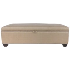 Upholstered Blanket Chest Bench with Nail-head Details