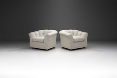 Upholstered Bouclé Club Chairs with Metal Legs, Europe 1970s