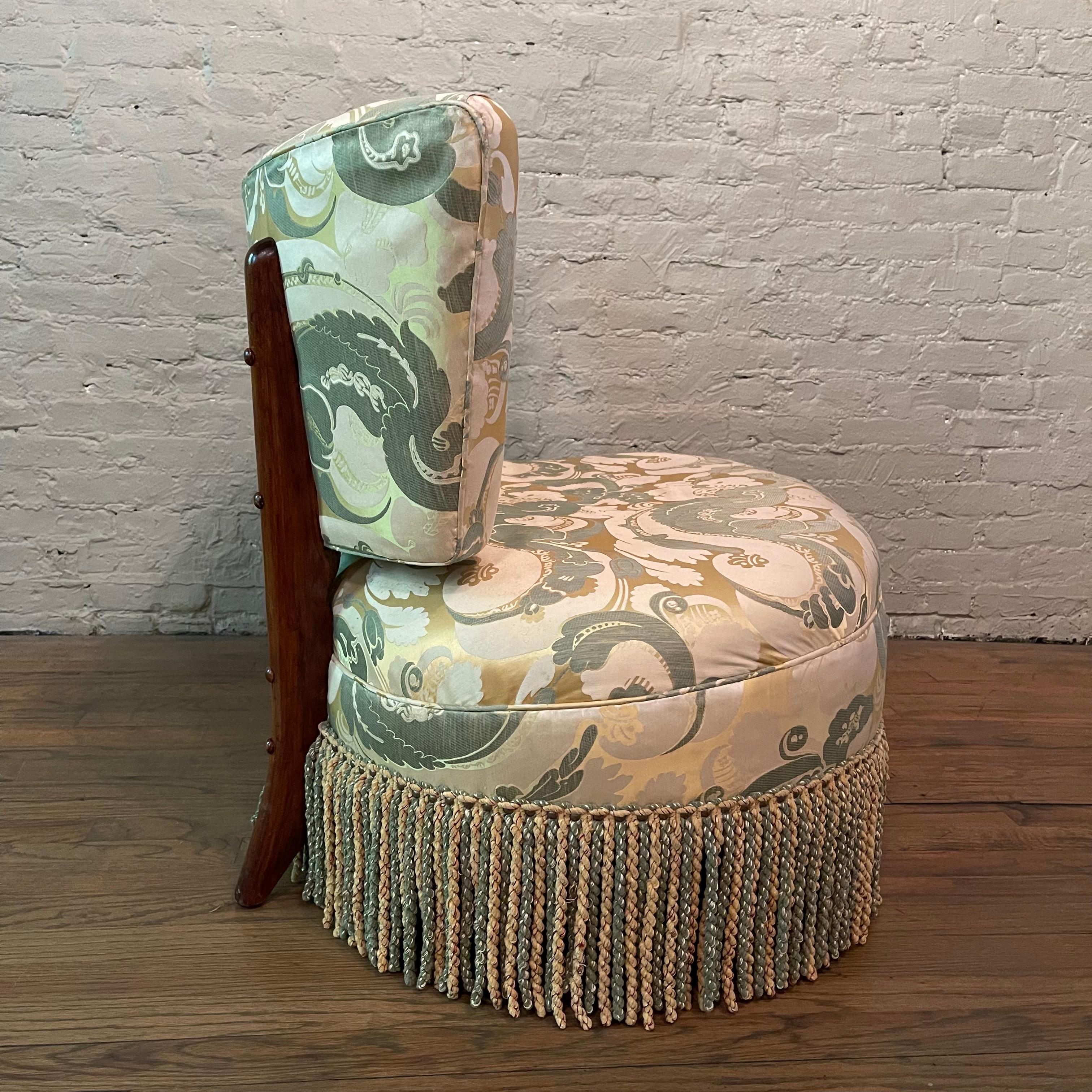 American Upholstered Boudoir Accent Slipper Chair By Kroehler