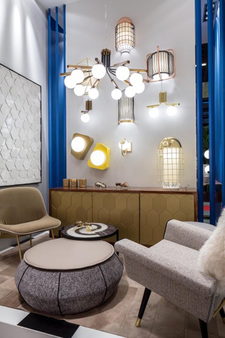 Upholstered Center Table Eli Grey For Sale at 1stDibs