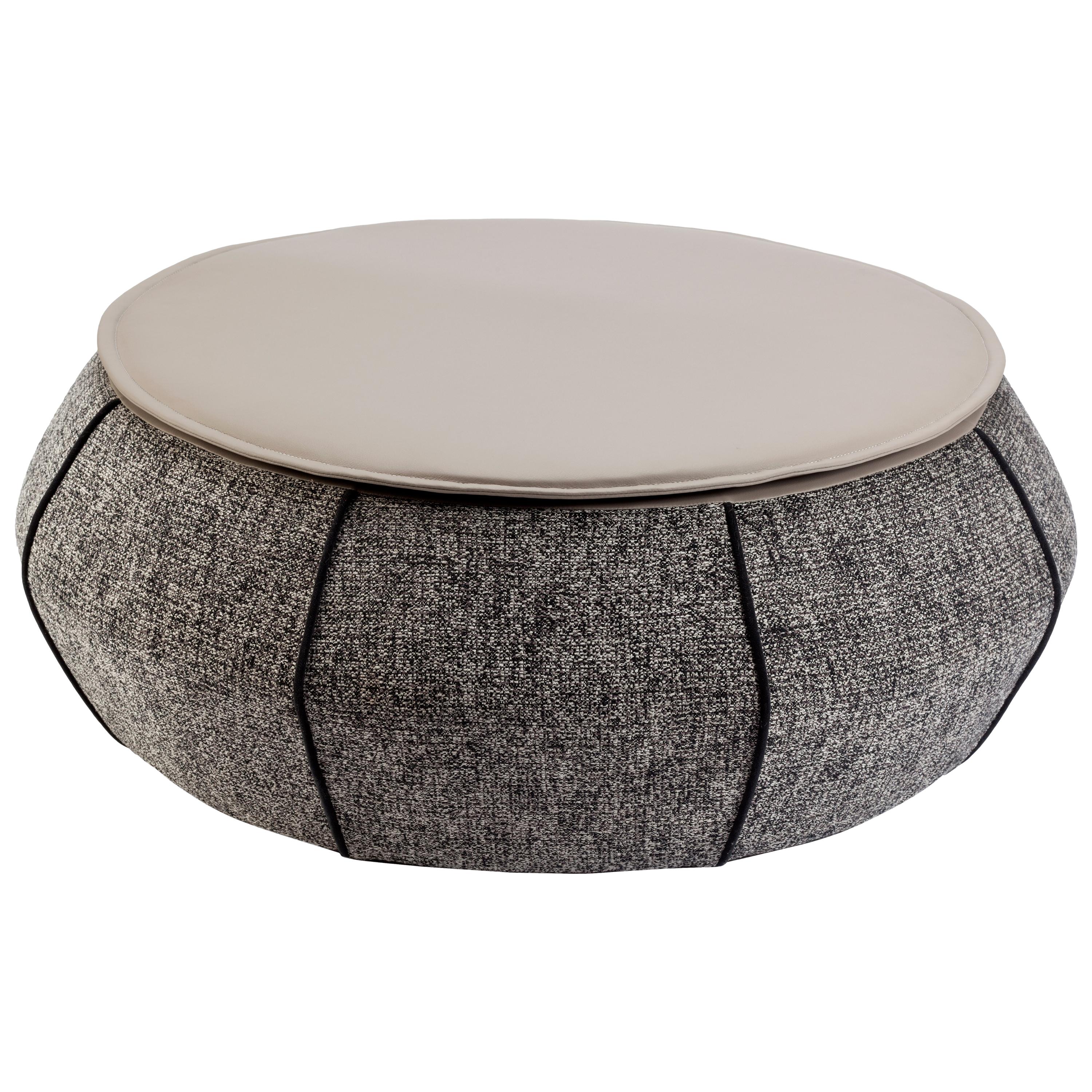 Upholstered Center Table Eli Grey For Sale