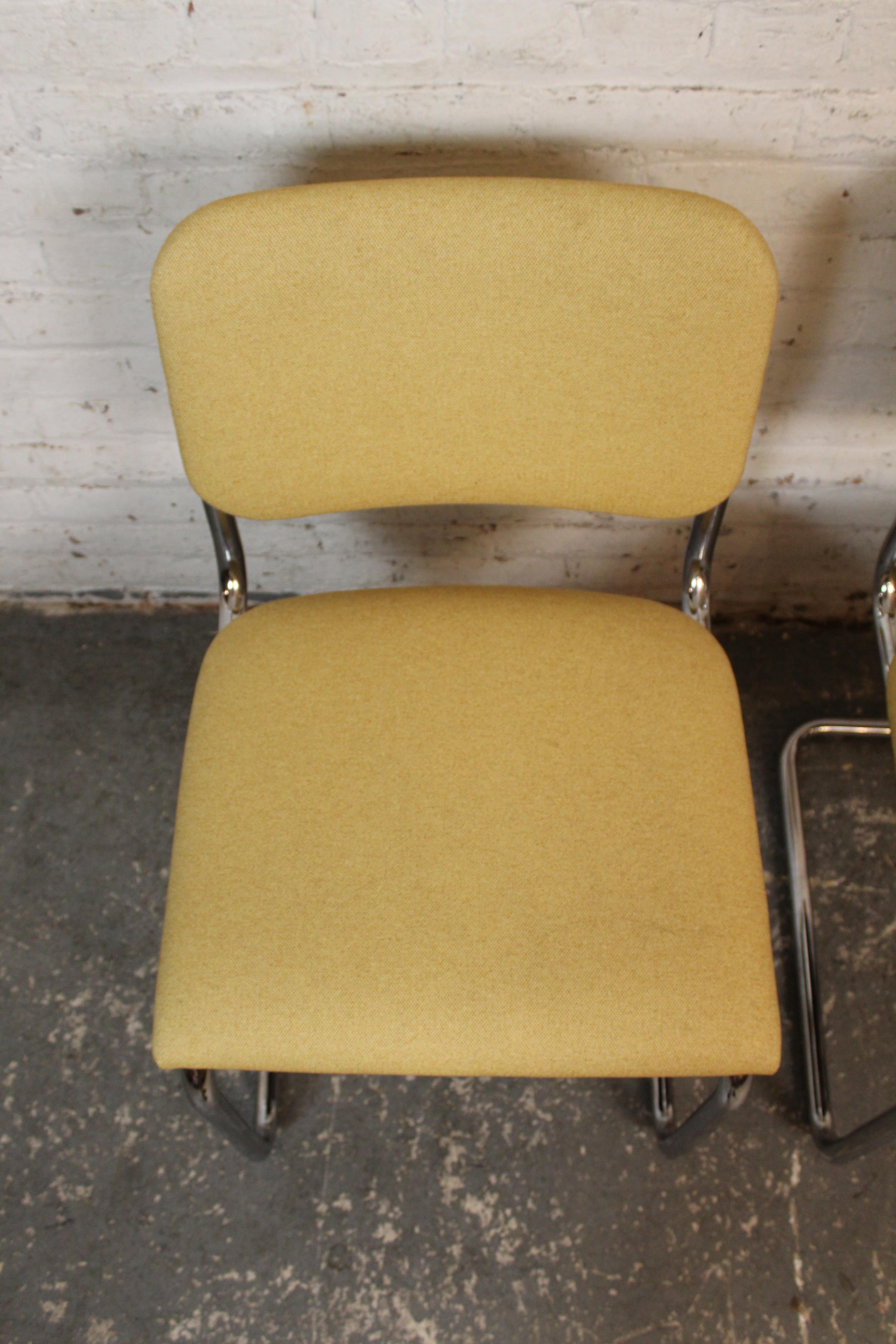 Sillas Cesca tapizadas de Marcel Breuer para Knoll Studio Acero en venta