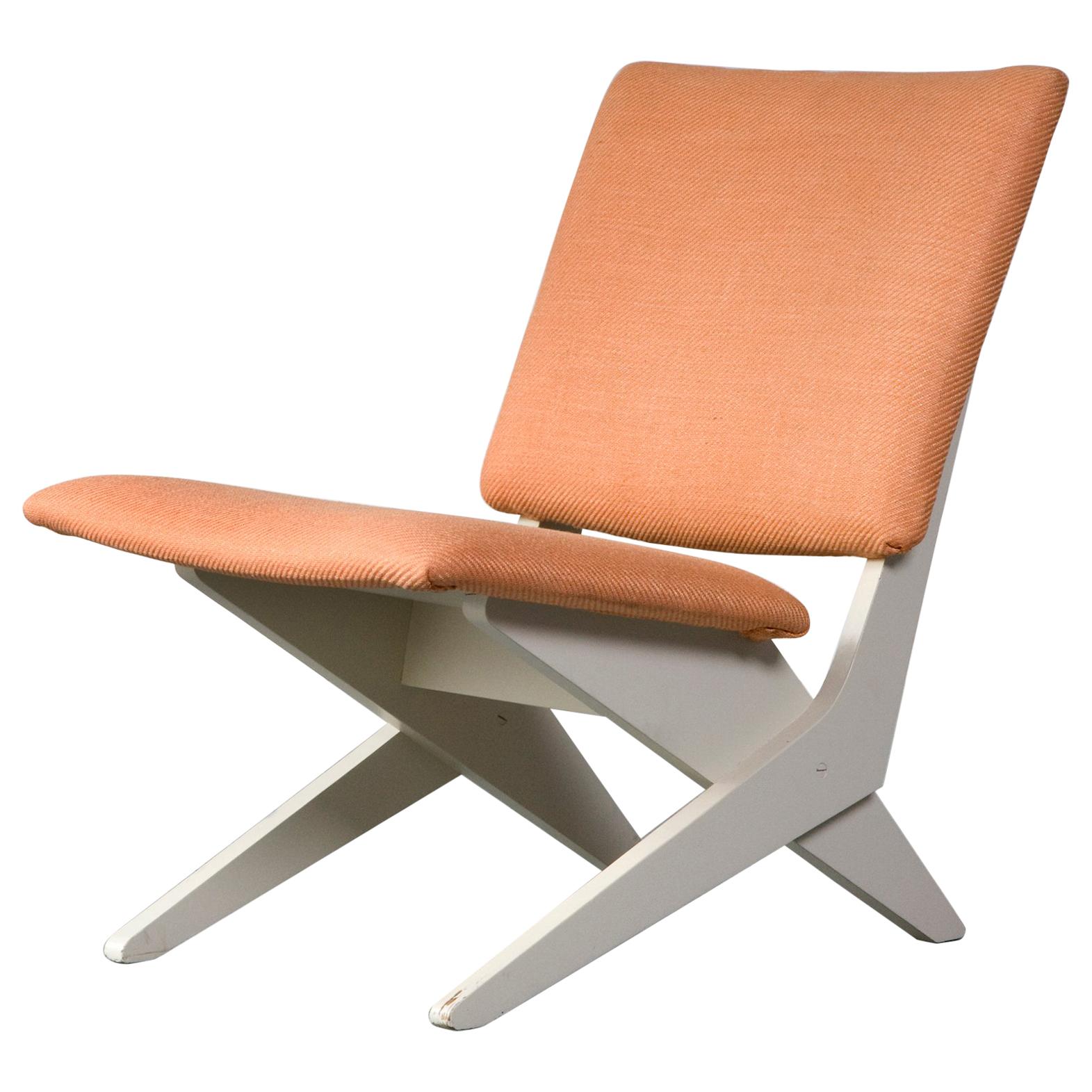 Upholstered Chair on Sculptural Plywood Bae by Peter van Grunsven, 1958