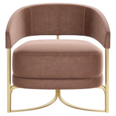 Disco armchair, Upholstered armchair with iron structure and lacquered finishing