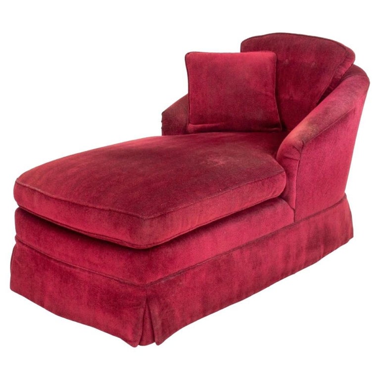 Upholstered Chaise Lounge For Sale at 1stDibs