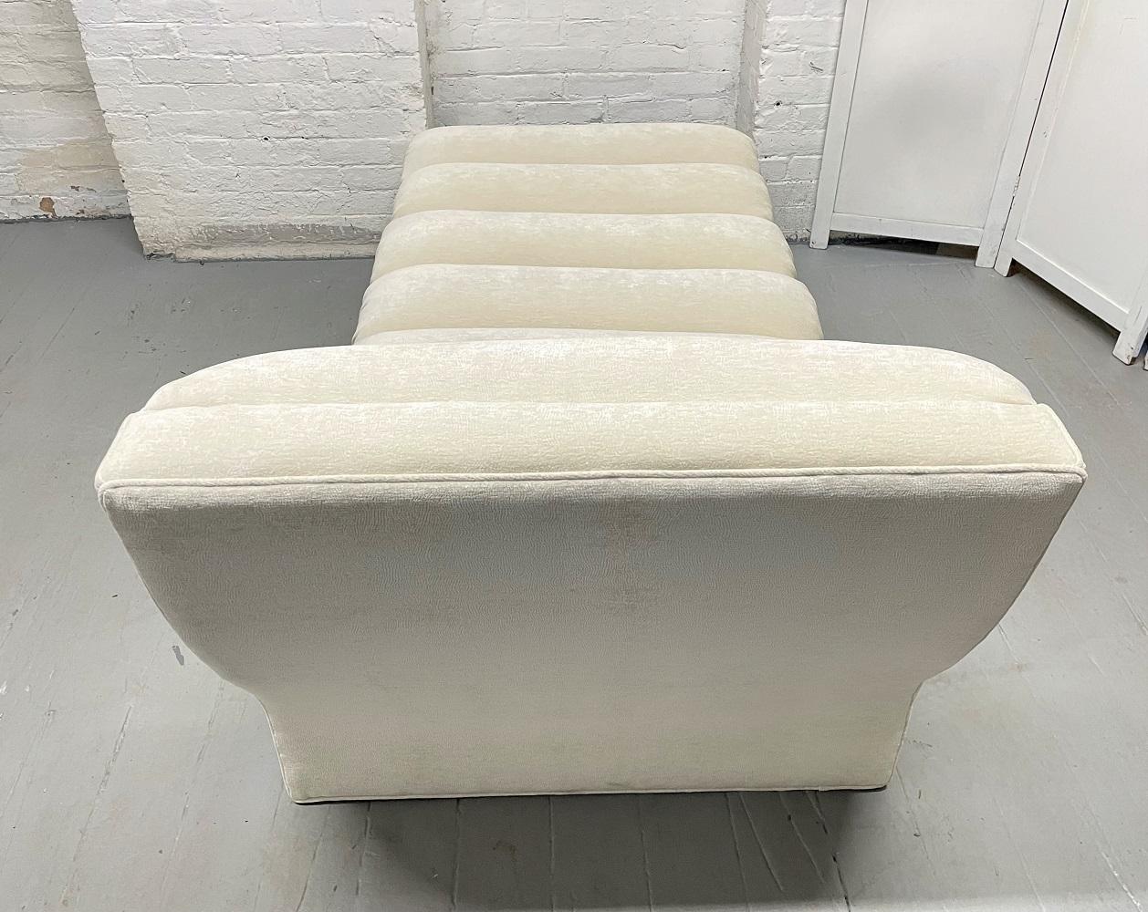 Late 20th Century Upholstered Channel Pattern Daybed by Preview For Sale
