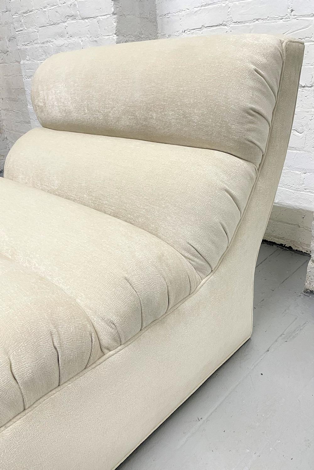 Late 20th Century Upholstered Channel Pattern Daybed by Preview For Sale