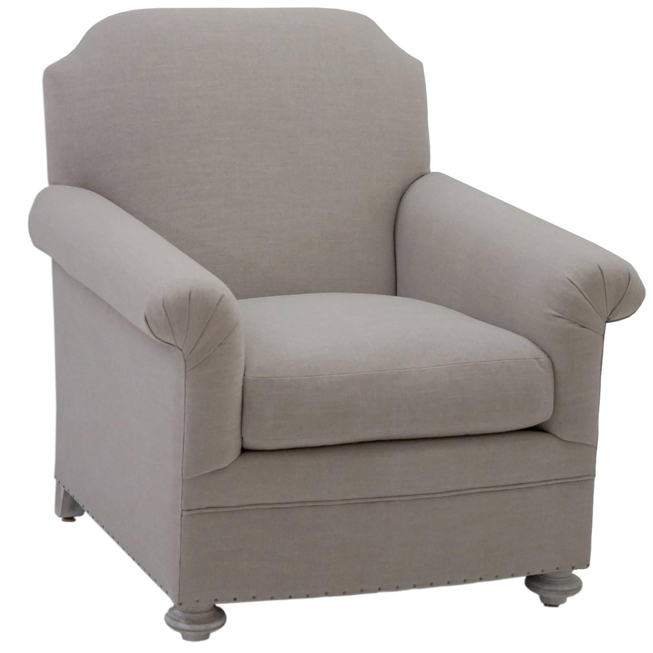 Fauteuil club rembourré, personnalisable