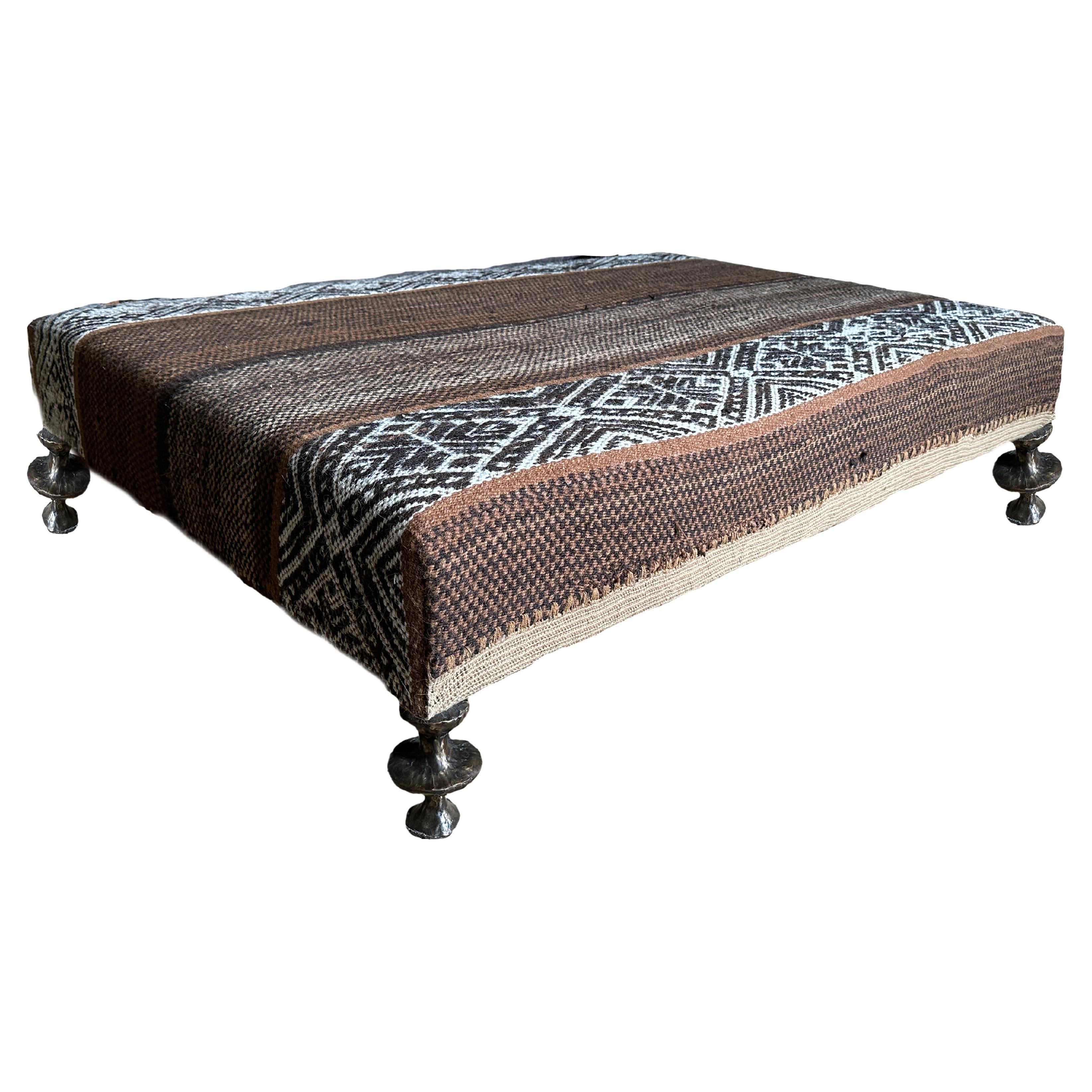 Upholstered Coffee Table Ottoman For Sale