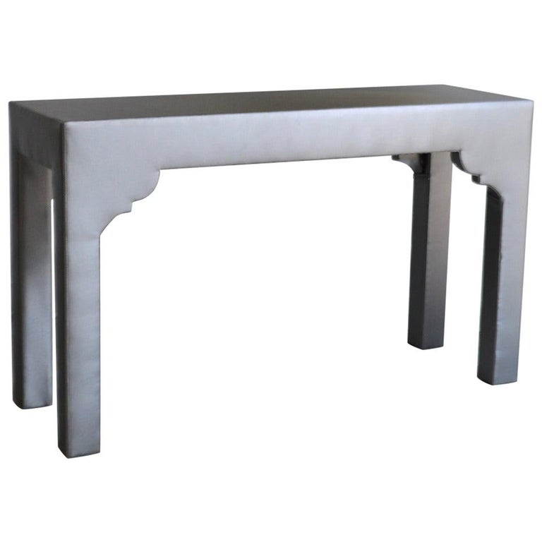 Upholstered Console Table For Sale