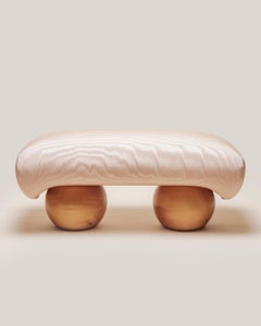 Upholstered Contemporary Orb Mini Bench