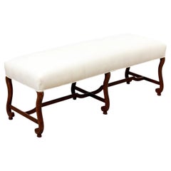 Antique Upholstered Continental Bench