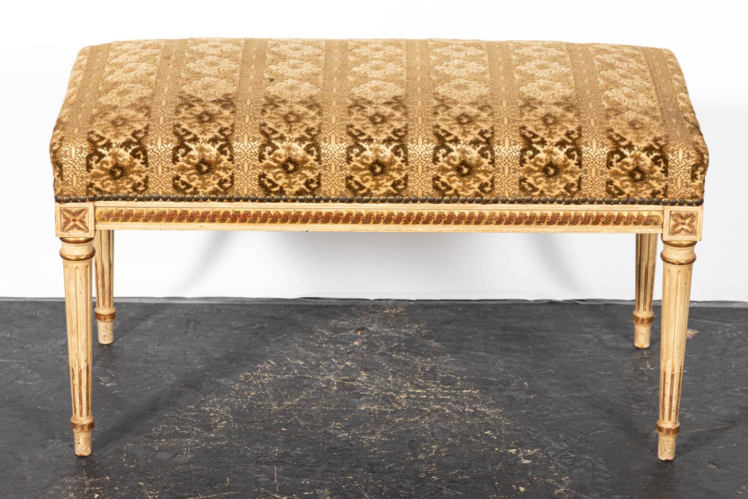 Upholstered Continental Style Bench For Sale 1