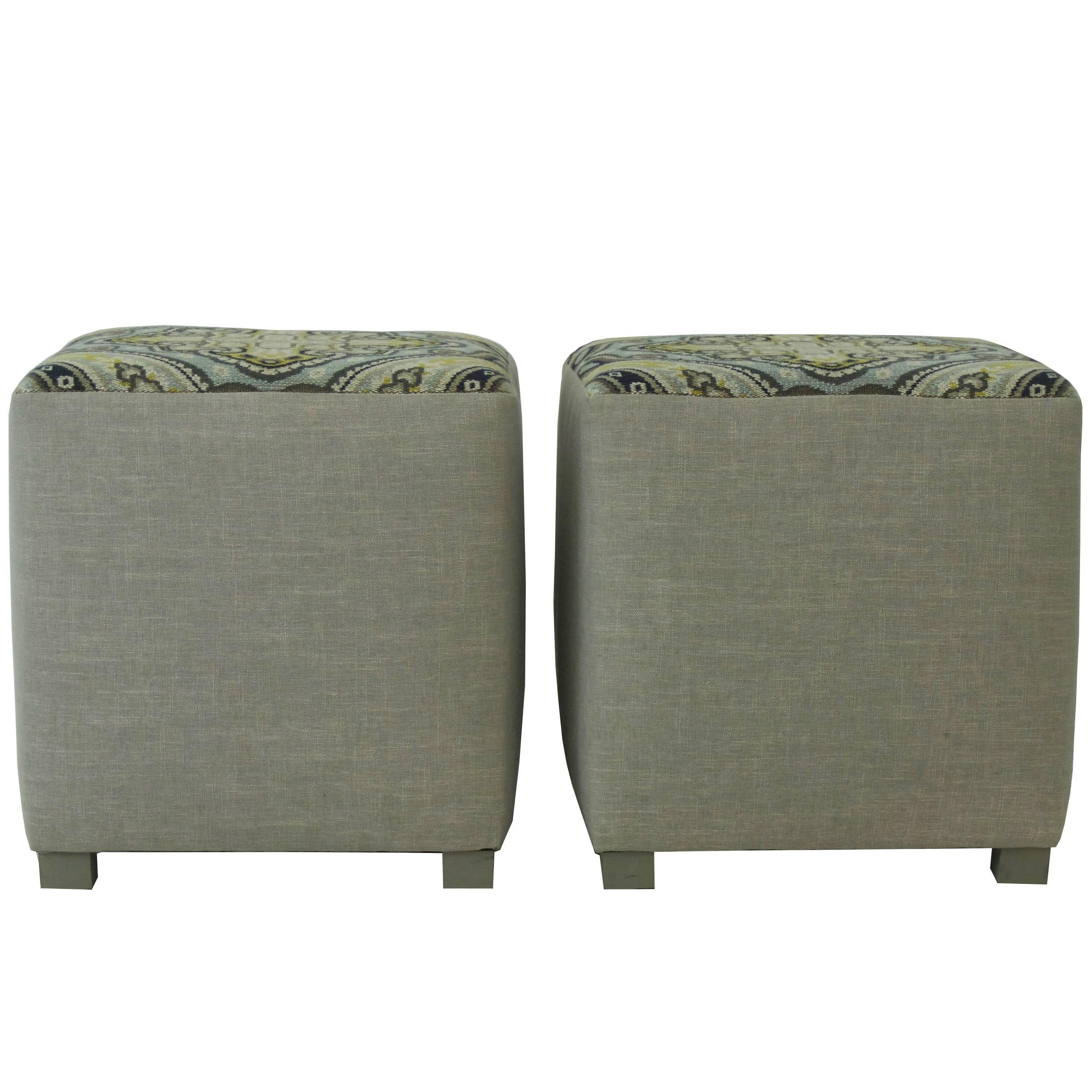 Upholstered Cube Ottoman