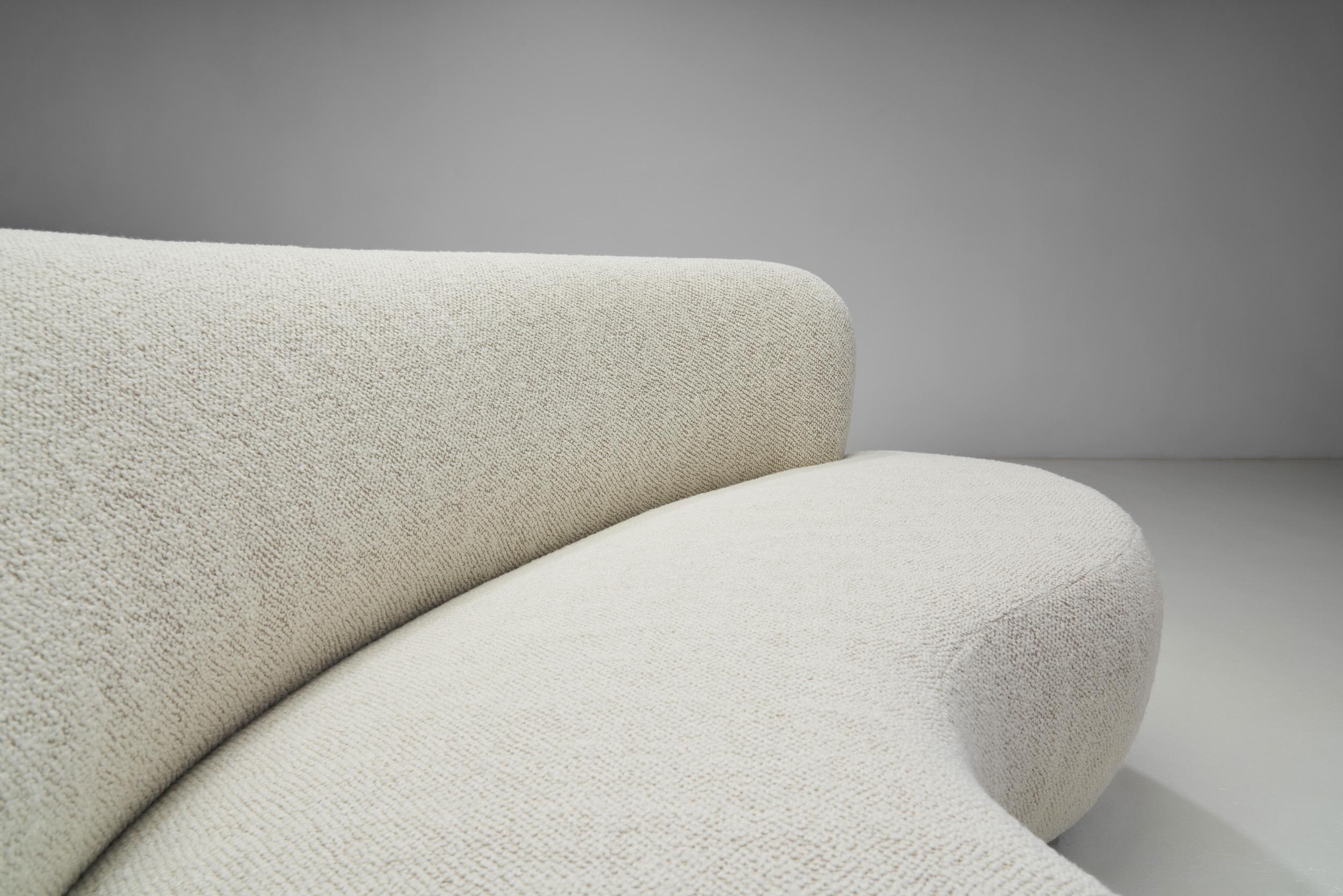 Upholstered Danish Cabinetmaker Banana Sofa, Denmark, 1940s 2