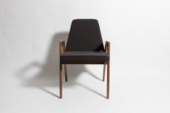 Upholstered Dining Armchair by Mel Smilow in Dark Brown Boucle