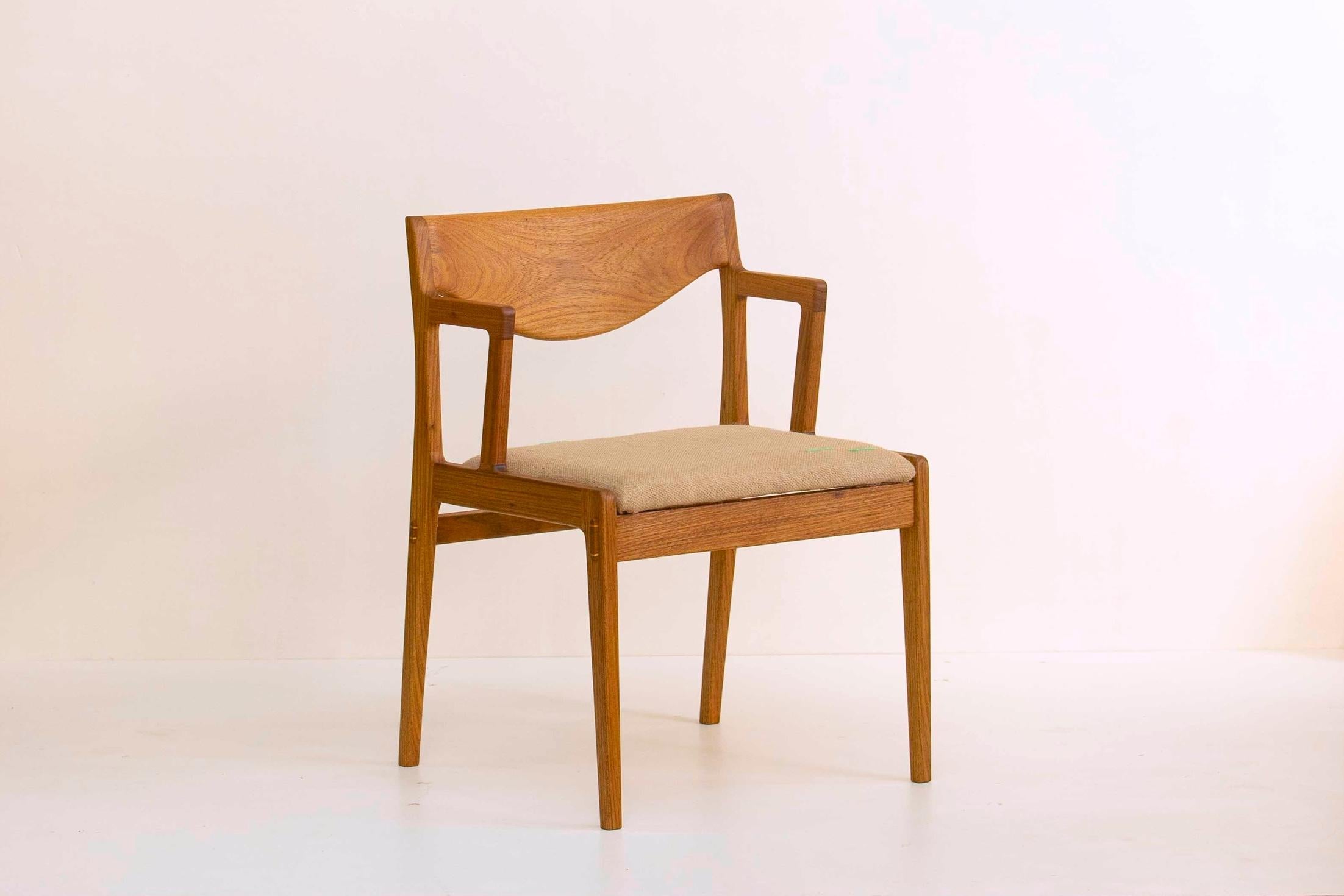 Woodwork Upholstered dining chair in Brazilian Hardwood by Ricardo Graham For Sale