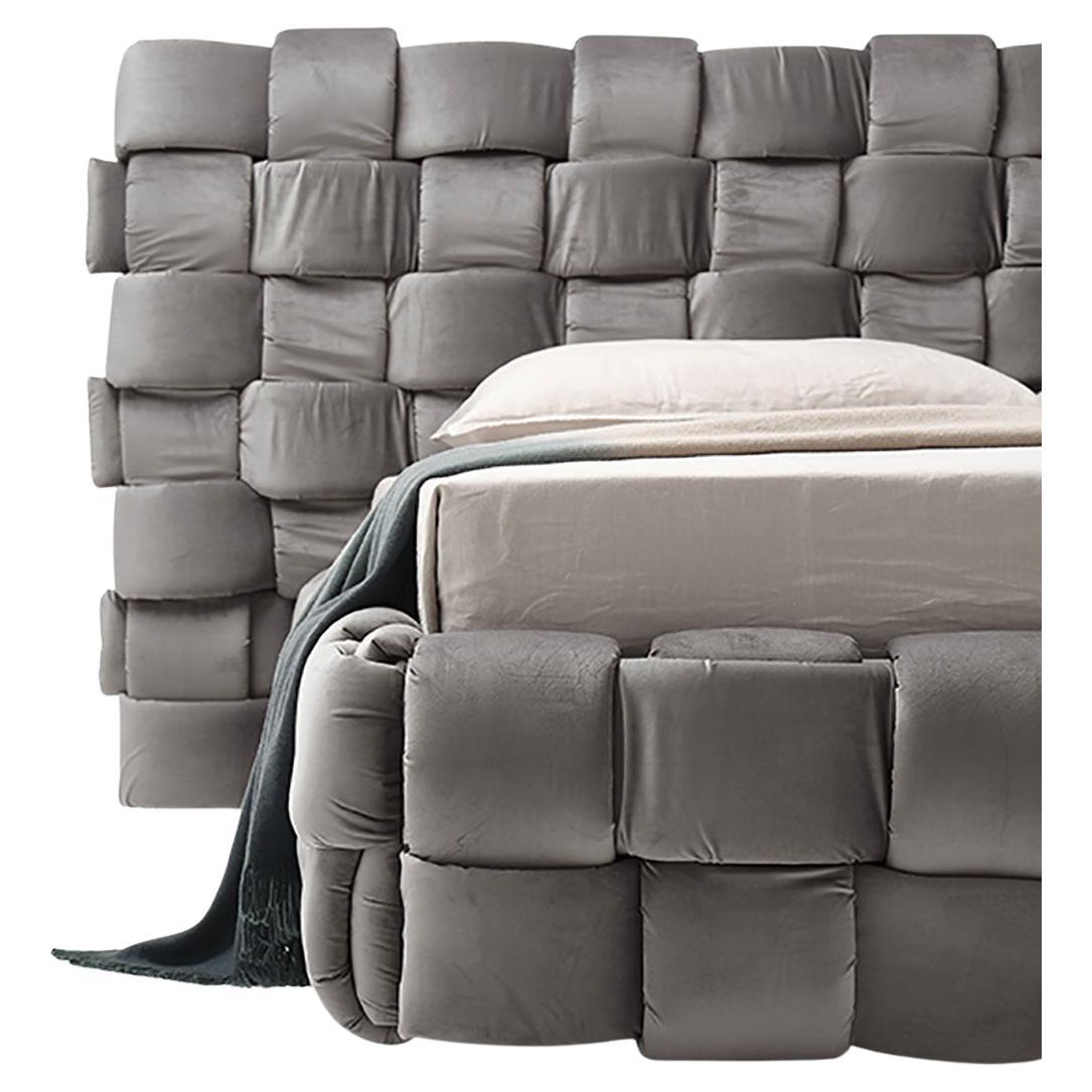 Upholstered Double Bed Mogg FLIRT - Grey