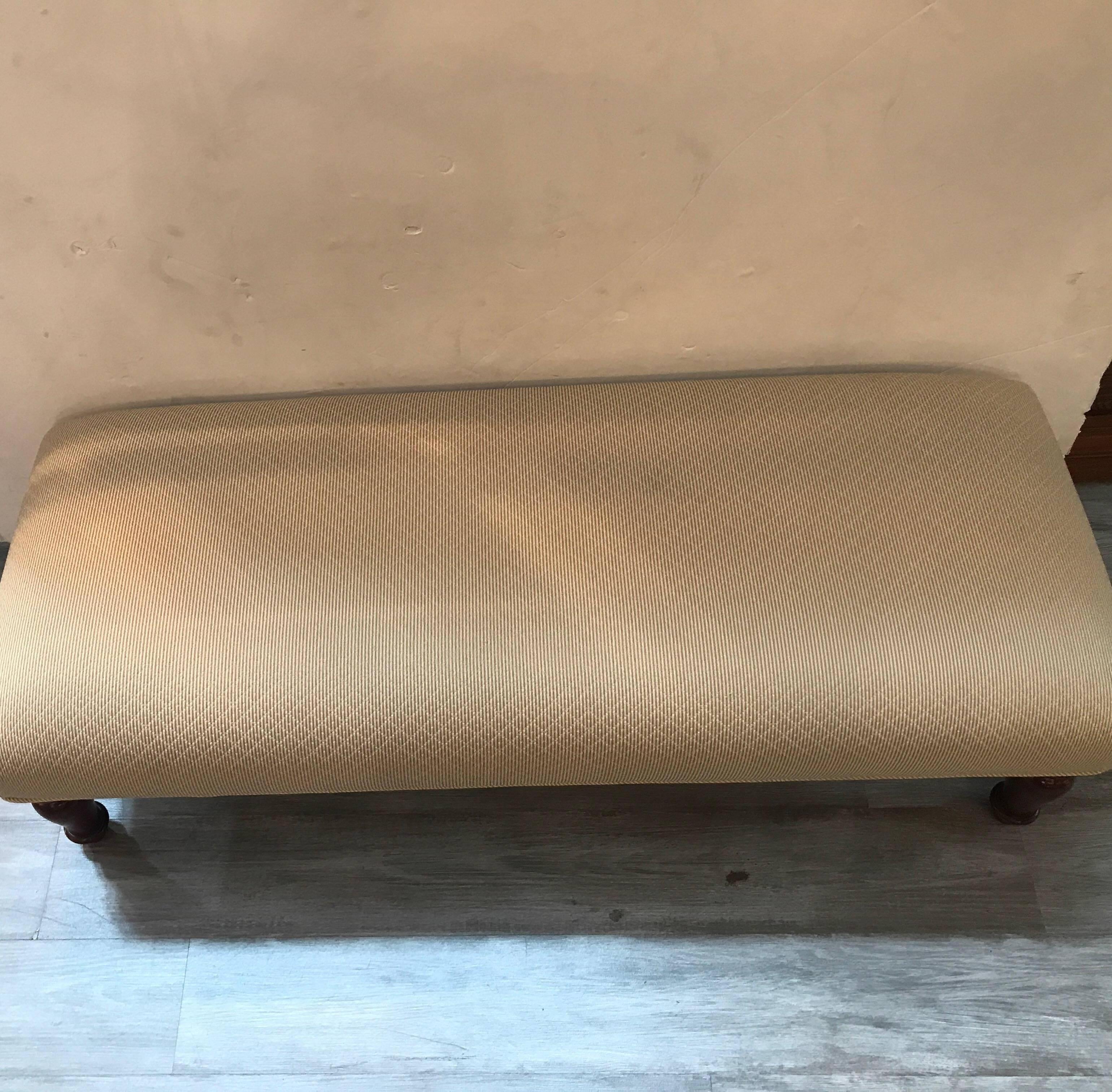 American Upholstered Double Ottoman Bench
