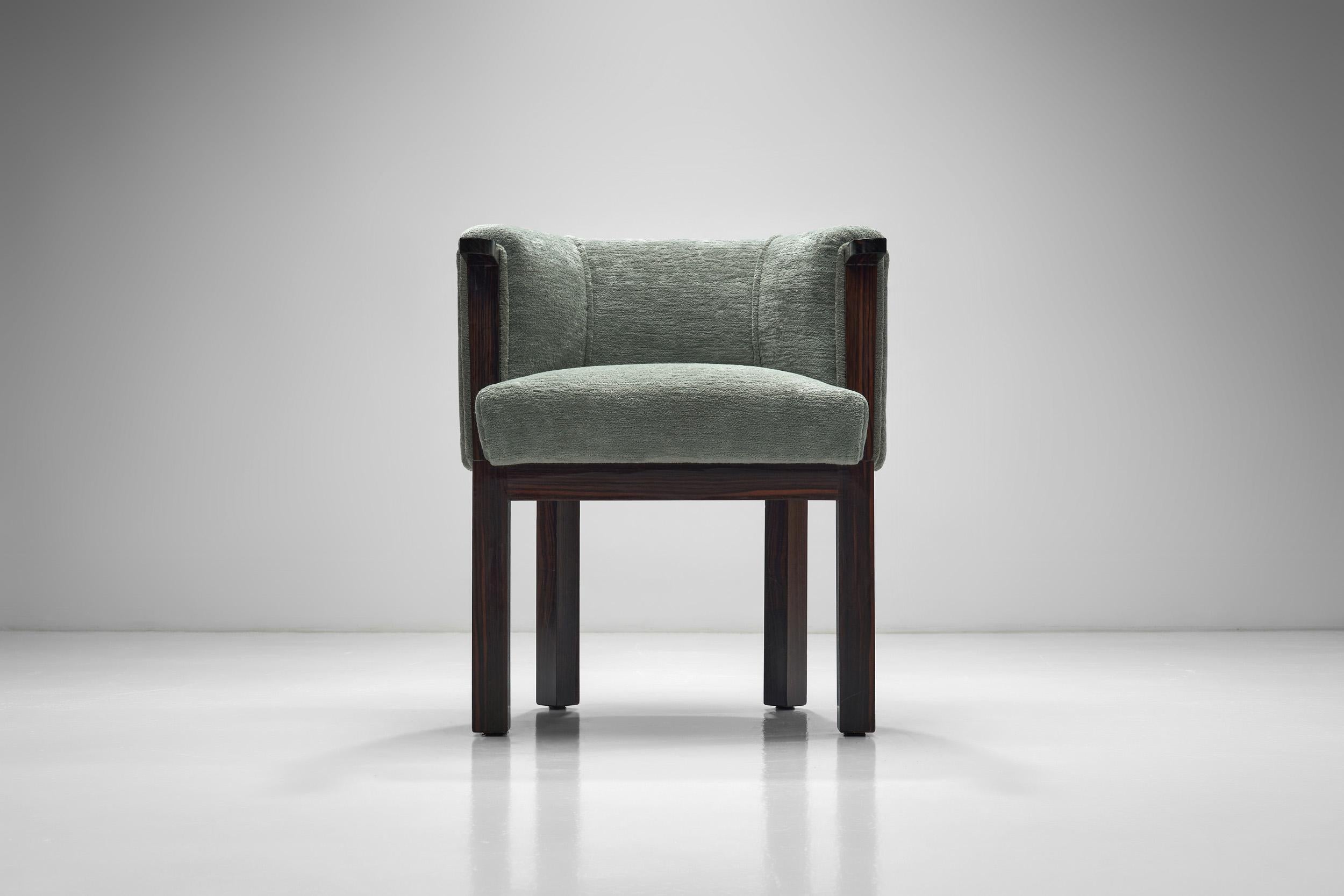 Upholstered Easy Chair with Calamander Wood, Europe 20th Century For Sale 7