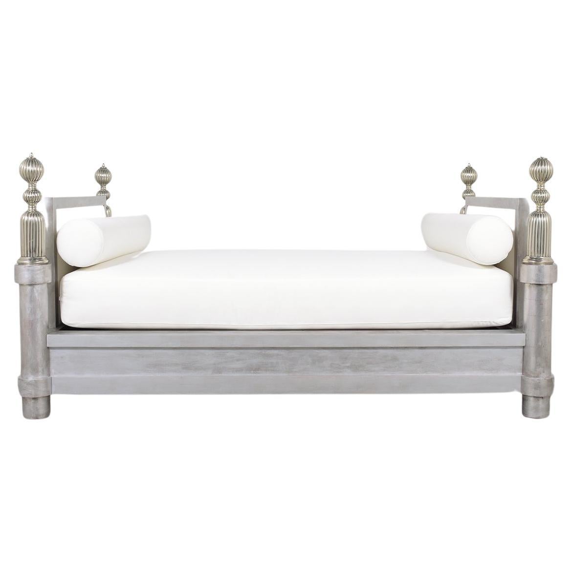 Hand-Crafted Regency-Style Daybed: Vintage Elegance & Contemporary Aesthetics For Sale 3