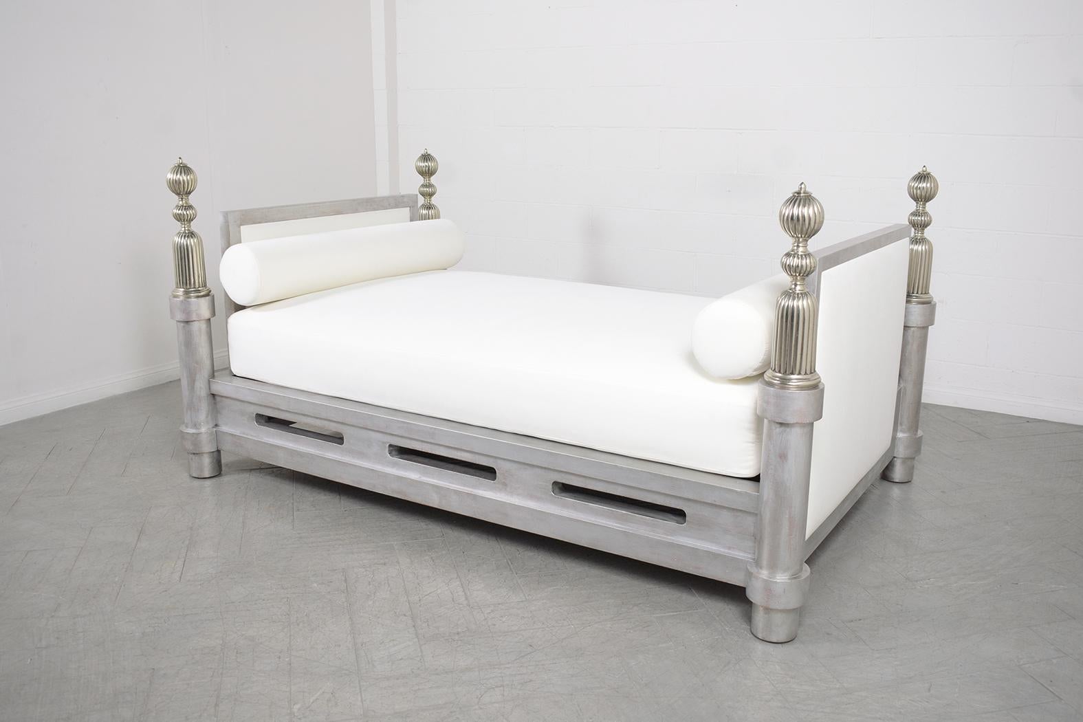 Hand-Crafted Regency-Style Daybed: Vintage Elegance & Contemporary Aesthetics For Sale 1