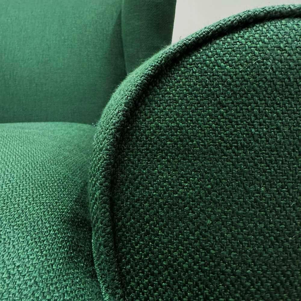 Upholstery Upholstered English 19th Century Armchair Green  For Sale
