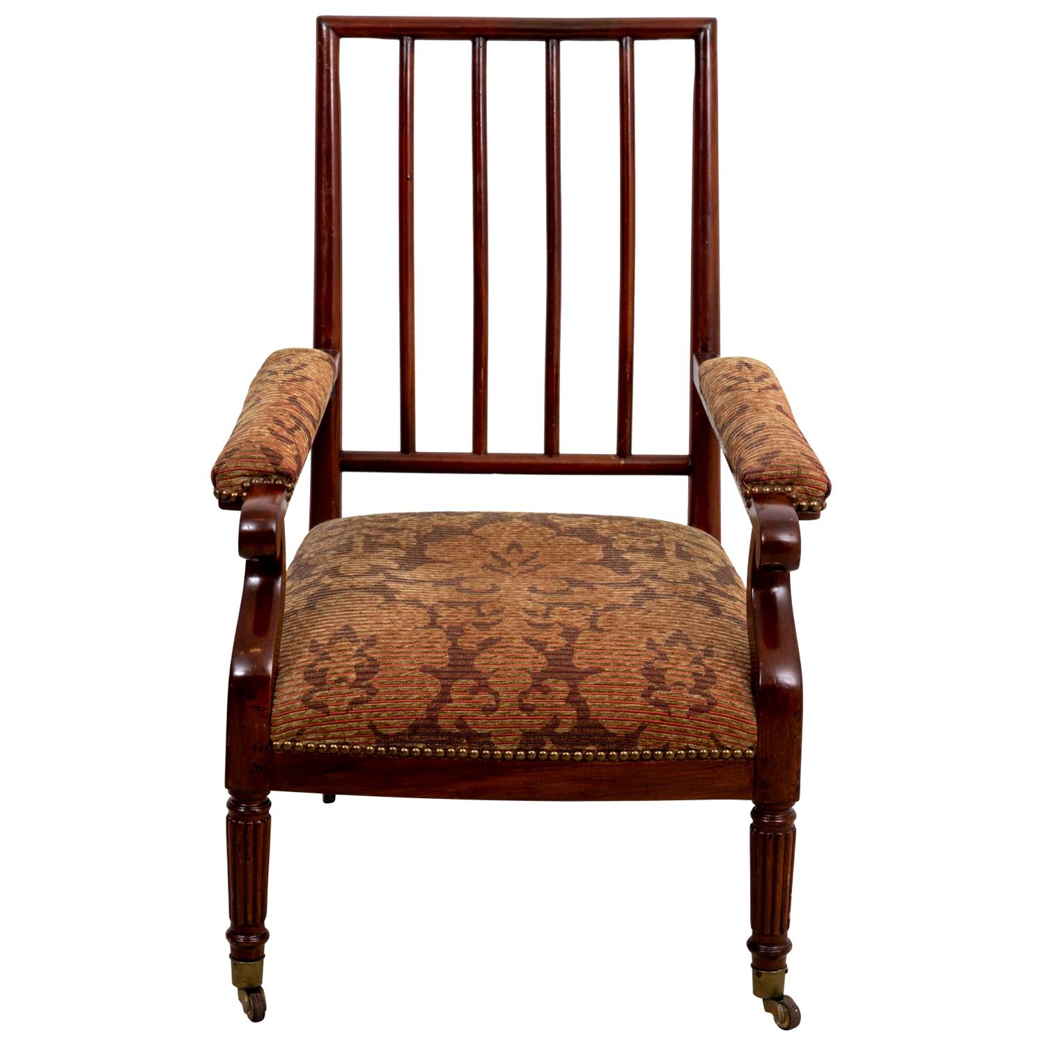 Upholstered English Style Library Chair